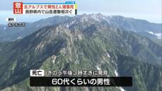北アルプスで滑落…男性2人死亡　長野県内で山岳遭難相次ぐ