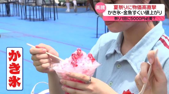 かき氷・金魚すくいも値上がり　夏祭りに“物価高”直撃…祭り1回に5000円必要？