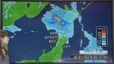 【天気】関東～九州にかけて広く晴れ　北日本、日本海側中心に断続的に雨強まる