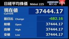 日経平均　前営業日比682円安で寄りつき