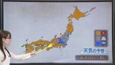 【あすの天気】北海道、東北北部、北陸、東海、西日本で広く晴れ　東北南部と関東、所々で雨も