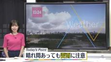 【天気】広範囲に日差し　関東や東北南部中心に急な雷雨に注意