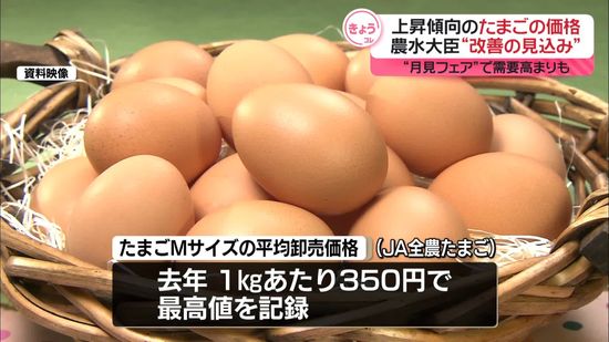 上昇傾向のたまご価格　農水相「改善見込み」“月見フェア”で需要高まりも