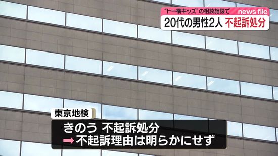 「トー横キッズ」相談施設で女性の下半身触るなどした疑いで逮捕　20代の男性2人、不起訴処分