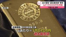 金の小売価格が過去最高に　初の1万5000円超