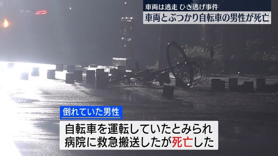 県道で自転車の男性死亡　ひき逃げ事件として捜査　山梨・昭和町