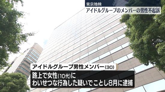 アイドルグループのメンバーの男性を不起訴　“わいせつ行為”の疑いで逮捕