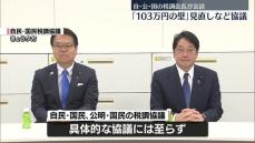 「103万円の壁」見直しは？　自･公･国の税調会長が協議スタート