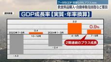 7-9月GDP　実質0.9％増（年率）　2期連続プラス