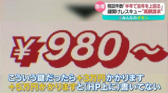 “鍵開け”レスキュー商法で……「980円が10万円に」高額請求の実態　ネット検索上位に“広告”表示【#みんなのギモン】