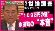 【政治解説】強気の国民民主党 永田町の“本音”は… “103万円の壁”引き上げ “玉木代表スキャンダル” 2024年11月最新世論調査