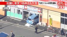 店舗に車突っ込み2人ケガ　70代くらいの男性が運転　埼玉