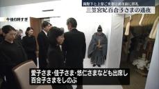 三笠宮妃百合子さまの通夜　両陛下と上皇ご夫妻は通夜前に礼拝