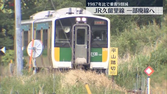 【速報】JR東日本　千葉・久留里線末端区間の鉄道廃止方針表明　1987年比で乗客9割減　収支率はJR東管内ワースト