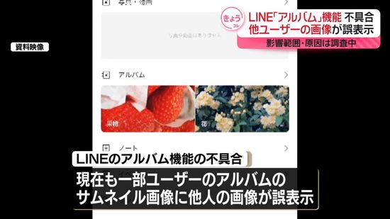 LINE「アルバム」機能に不具合　他ユーザーの画像を誤表示