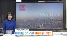 【天気】日本海側は雨でヒンヤリ　太平洋側は晴れて暖かく