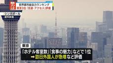 “世界都市総合力ランキング”東京は9年連続の3位