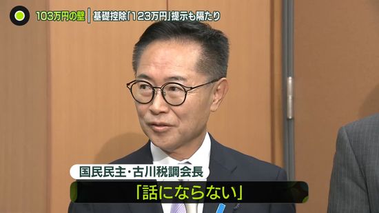 「103万円の壁」めぐり与党、｢123万円｣提示も…国民民主「話にならない」