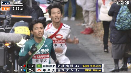 【箱根駅伝】青山学院大学が2年連続の往路優勝　山で鮮やか逆転劇！　黒田朝日、太田蒼生、若林宏樹ら躍動　2位中央大学とは1分47秒差