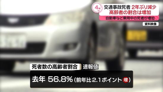 去年の交通事故死者数2663人、2年ぶり減少　高齢者が占める割合は2.1ポイント増