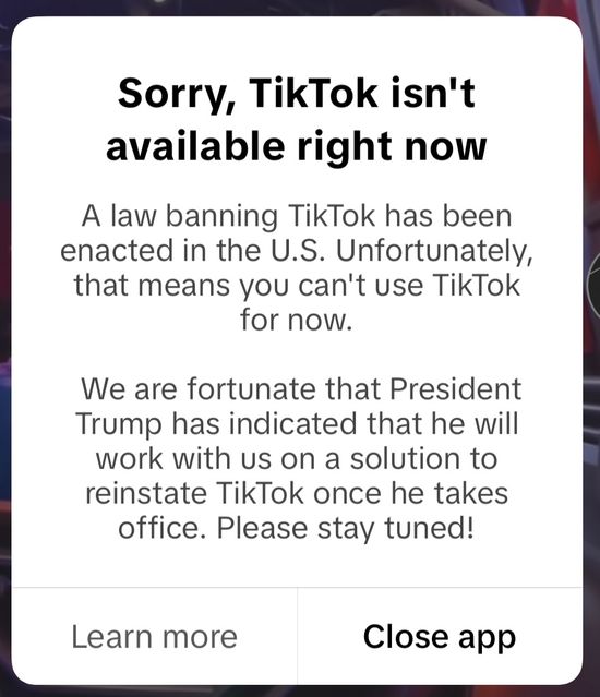 【速報】「TikTok」米国内で18日夜から利用不可能に