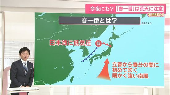 【なるほどッ！】今夜にも？「春一番」は荒天に注意