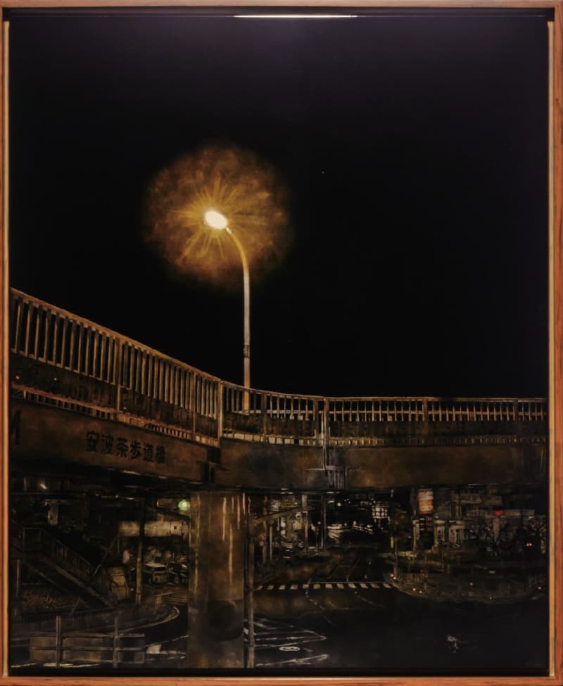 「特別に見えた」交差点の夜景　漆で描き際立つ「黒」の魅力　沖展初出品で奨励賞の松崎森平さん