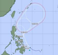 熱帯低気圧、あす25日午前までに台風1号に　28日には暴風域を伴い宮古島の南海上へ