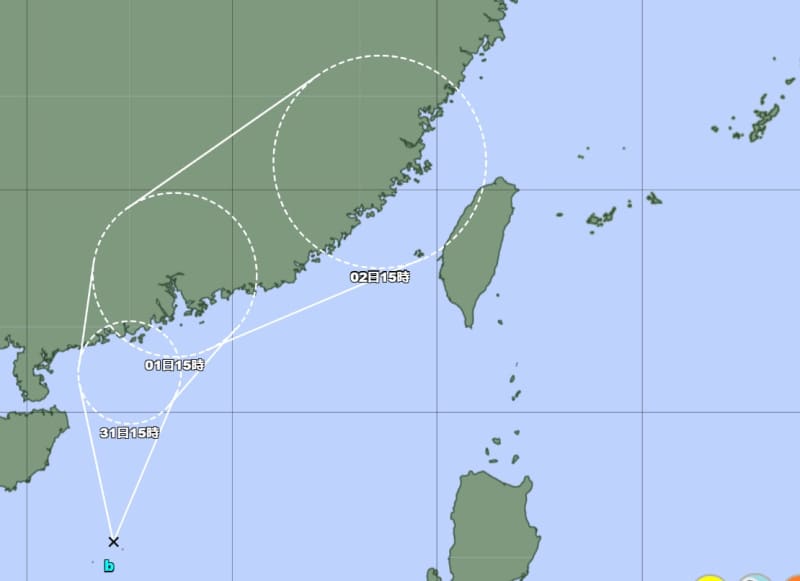 熱帯低気圧、台風2号へ　きょう31日午後6時までに　沖縄地方は全域に雷注意報【31日午前6時】