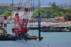 辺野古「A護岸」予定地　くい打ち試験を実施　新基地建設で沖縄防衛局