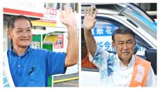 宜野湾市長選　桃原氏と佐喜真氏が支持訴え　あす9月8日投開票　街頭で政策アピール