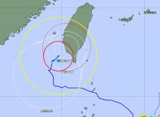 台風18号、勢力を弱め台湾海峡をゆっくり北東へ　沖縄は暴風域に入らない見込み【3日午前6時現在】