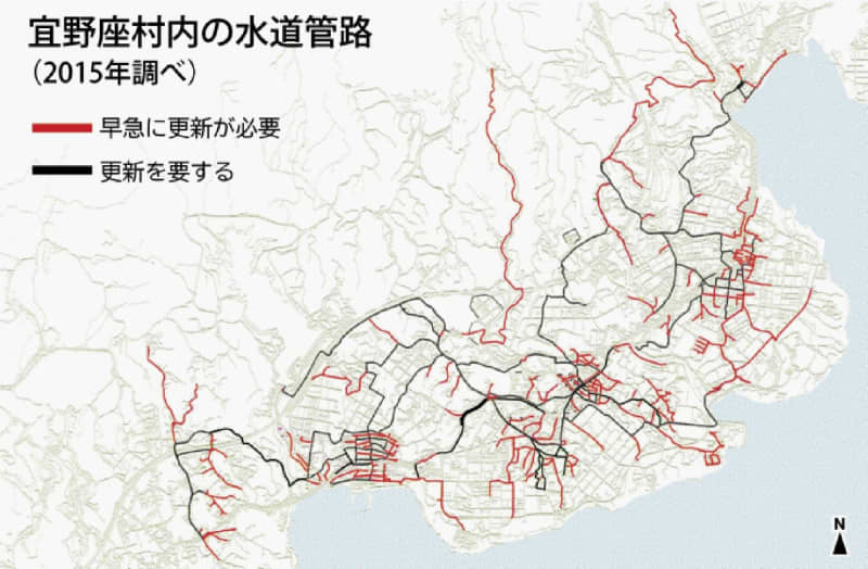 耐用年数超えの水道管更新　宜野座村で予算確保が難航　工事費は30億円以上の見通し