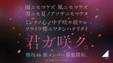 櫻坂46、新メンバーオーディション開催決定　ティザー映像も公開　日向坂46との併願も可能に