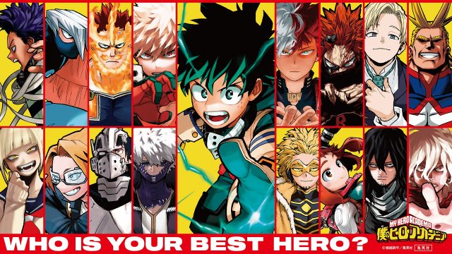 『ヒロアカ』初の全世界キャラ人気投票が開催　1位に名誉称号「WORLD BEST HERO」授与！銅像になる企画も