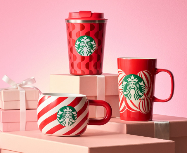 【スタバ新作グッズ】今年のクリスマスグッズは赤×白の“キャンディーケーン”、ピエロに扮したベアリスタも