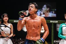 【RIZIN】芦澤竜誠、MMAで連勝！昇侍にKOで喜び爆発！　若手キックボクサーにMMA転向も呼びかけ