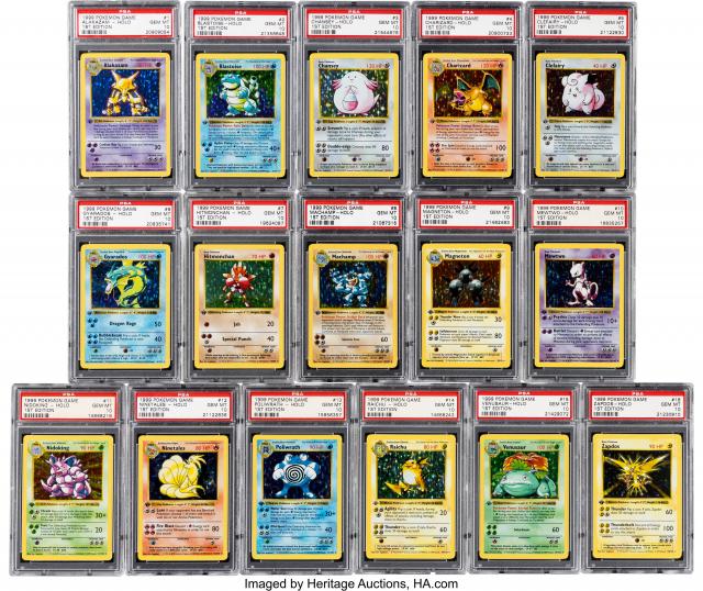 ポケットモンスター 初期フルセット　超美品 初期ポケモンカード全102枚セット、約1億9955万円で落札 公開販売