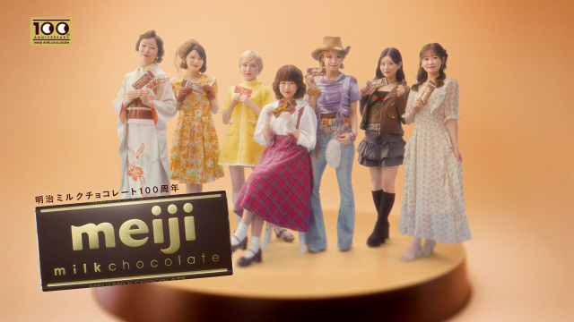 FRUITS ZIPPER、'印象ガラリ'なビジュアル披露　「明治ミルクチョコレート」TVCMに全員出演【インタビューあり】