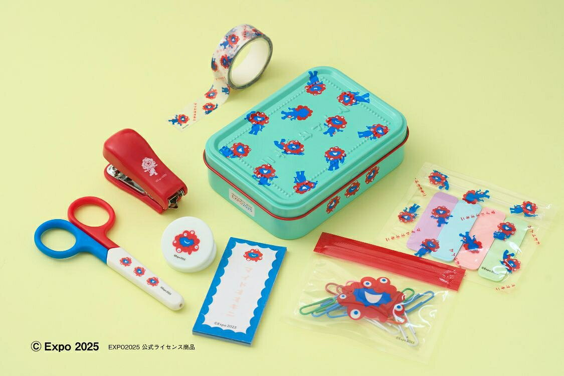 ミャクミャクデザインの文具缶、明日6/3発売！ デイリーに活躍する6種