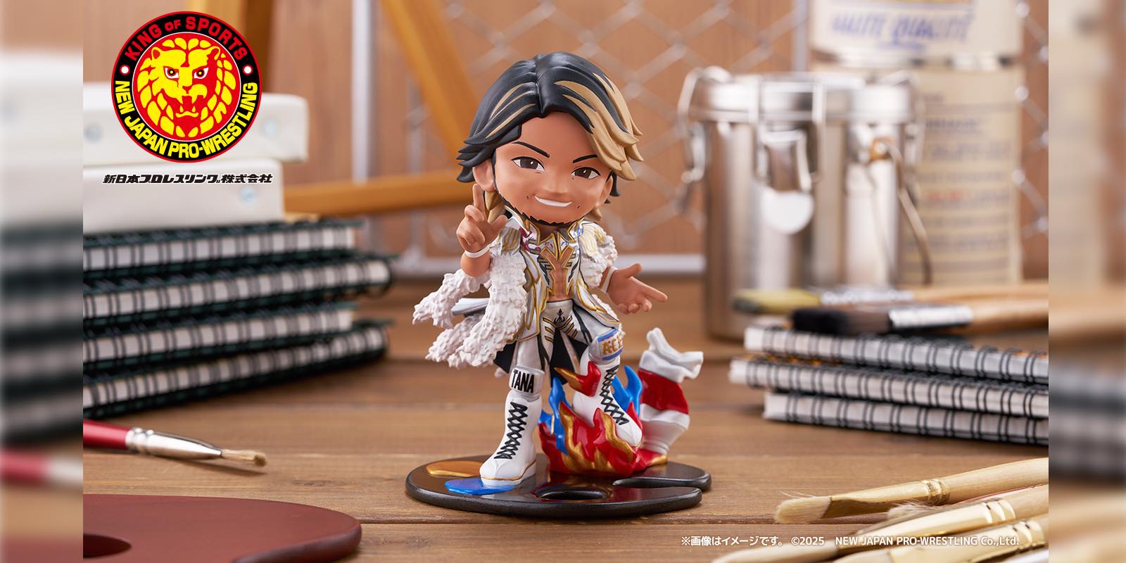 新日本プロレス社長・棚橋弘至がデフォルメフィギュア化 現親会社の