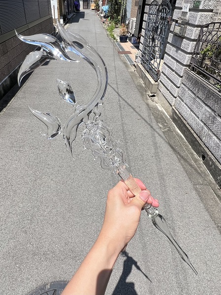 ハンドメイド 木製 ガラスの杖 最強の杖が爆誕 クリスタルのようにキラキラ輝くガラスの杖｜Infoseek