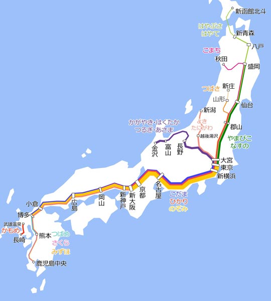 新幹線の運転本数を可視化した地図が話題 東京〜新大阪の多さが一目瞭然｜Infoseekニュース