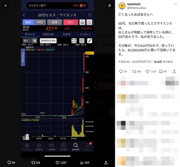 幻の6000万円」に悔しさが止まらない！Xユーザーが20円で売った