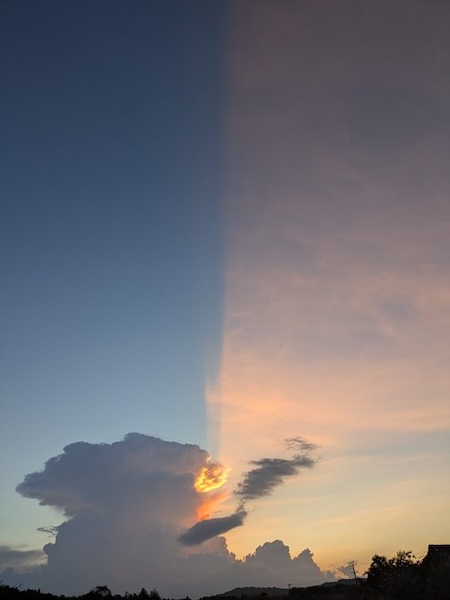 昼と夜が同居する空 三重県で出現した神秘の光景｜Infoseekニュース