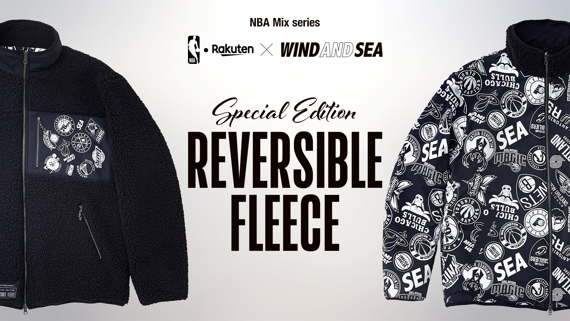 NBA MIX Series - REVERSIBLE FLEECE-