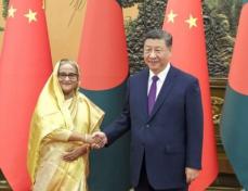 習近平主席、バングラデシュのハシナ首相と会談