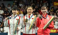 パリ五輪の卓球女子シングルス　中国の陳夢選手が連覇達成