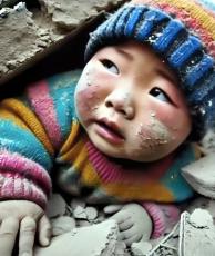 チベット地震でがれきに挟まれた幼児の写真、実は生成AIが作ったものだった―中国メディア