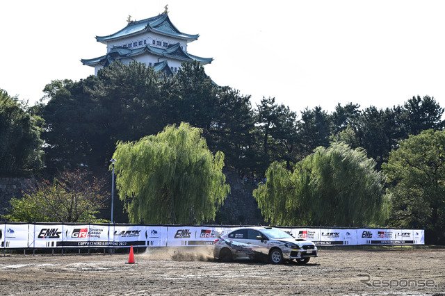名古屋城を背にWRCカーが疾走…コッパ・チェントロ・ジャッポーネ